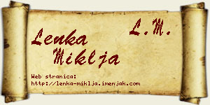 Lenka Miklja vizit kartica